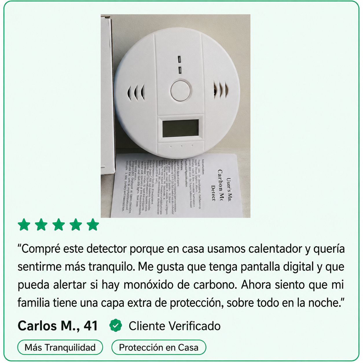 Xsense™ Detector de Monóxido