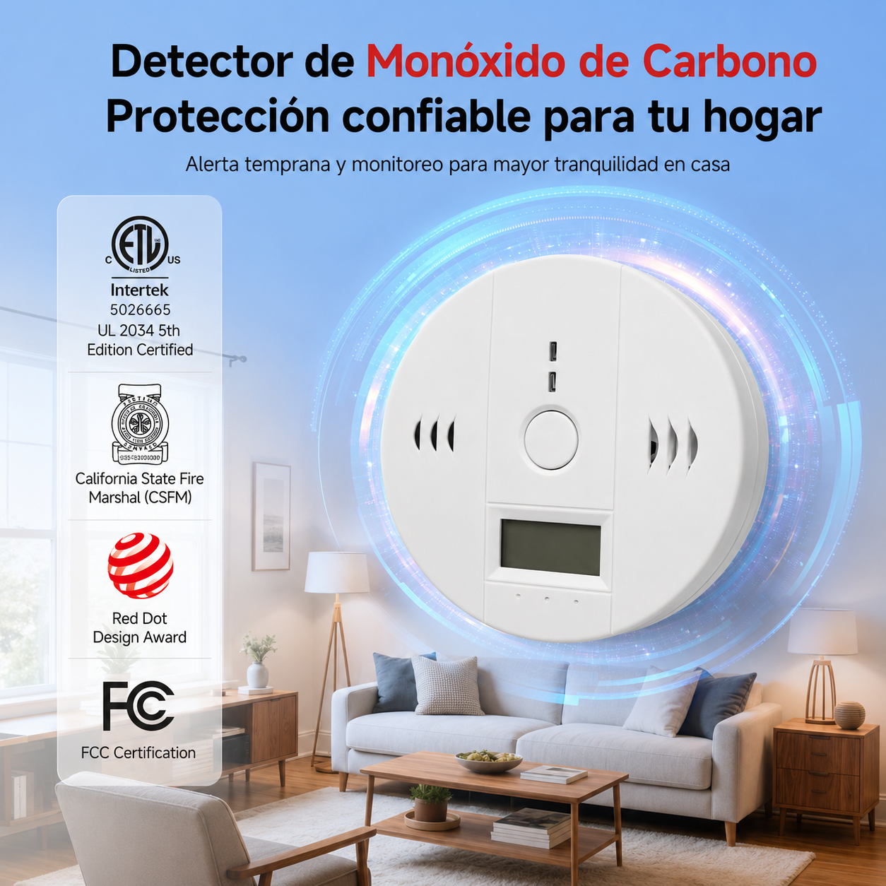Xsense™ Detector de Monóxido