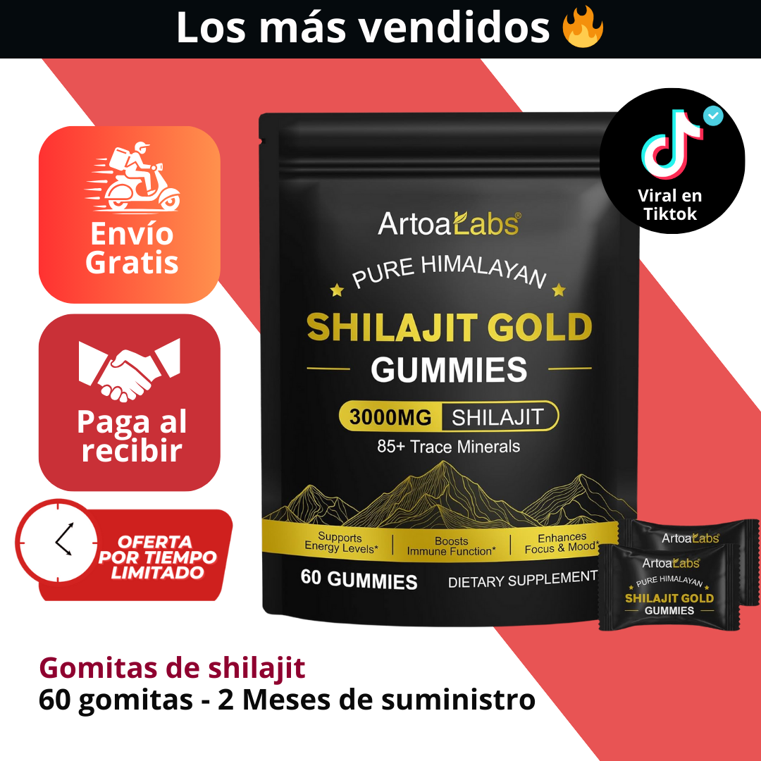 Suplemento Shilajit para hombres y mujeres, 100% natural, 60 porciones